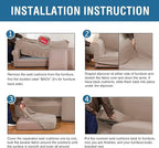 4 Piece Stretch Sofa Covers for 3 Cushion Couch Covers Furniture Slipcovers - Image 8