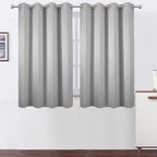 LEMOMO Light Grey Blackout Curtains 52 x 54 Inch Length/Set of 2 Curtain by Lemomo