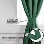 Deconovo Green Curtains, Christmas Blackout Drapes, Thermal Insulated - Image 4