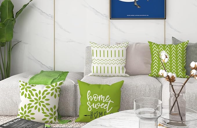 YCOLL Pillow Covers 16x16 Set of 4, Modern Sofa Throw Pillow Cover, Decorative - Image 6