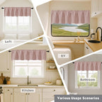Chyhomenyc Blush Pink Valances for Window, Room Darkening Short Curtains for - Image 7