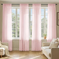 MIULEE Blush Pink Sheer Curtains 84 Inches Long, 4 Panels Set, Light Filtering by MIULEE