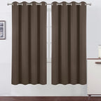 LEMOMO Chocolate Brown Thermal Blackout Curtains/52 x 72 Inch/Set of 2 Panels by Lemomo