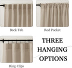 RYB HOME Linen Sheer Curtains 120 inches Long, Room Divider Curtains - Image 2