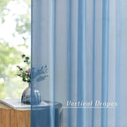 NICETOWN Stone Blue Sheer Curtains 90 Inches Long, Grommet Airy & Lightweight - Image 5