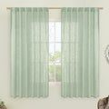 LAMIT Sheer Linen Curtains 63 Inch by LAMIT