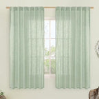 LAMIT Sheer Linen Curtains 63 Inch by LAMIT