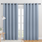 NICETOWN Room Darkening Draperies Window Curtain Panels, Vintage Blue, 2 Panels by NICETOWN