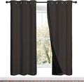 NICETOWN Full Shade Curtain Panels, Toffee Brown, Pair of Thermal Insulated & by NICETOWN