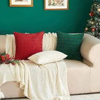 MIULEE Pack of 2 Dark Green Corduroy Decorative Pillow Covers 20x20 Inch Soft - Image 8