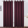 LEMOMO Blackout Curtains 66 x 95 inch/Burgundy Red Curtains Set of 2 by Lemomo