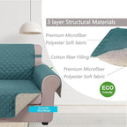 U-NICE HOME Loveseat Sofa Cover Reversible Couch Covers - Image 4