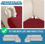 Couch Cover Stretch Velvet Sofa Cushion Cover 3-Piece - Image 8