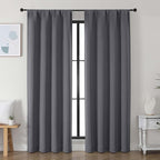 Simplebrand Ava Grey Blackout Curtains by Simplebrand