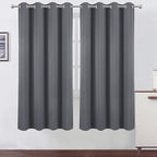 LEMOMO Grey Thermal Blackout Curtains/52 x 72 Inch/Set of 2 Panels Room by Lemomo