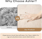 Ashler Faux Fur Rug, Upgraded Soft Faux Rabbit Fur, 2 x 6 Feet, Machine - Image 3