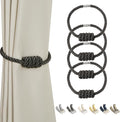BEL AVENIR Magnetic Curtain Tiebacks, Decorative Drapery Holdbacks Modern Woven by BELAVENIR