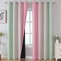 Estelar Textiler Sage and Pink Blackout Curtains by ESTELARTEXTILER