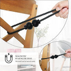 2 Pack Magnetic Curtain Tiebacks Modern Handmade Rope Curtain Tie Backs - Image 4