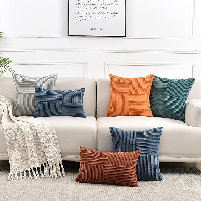 Fancy Homi 2 Packs Grey Decorative Throw Pillow Covers 18x18 Inch - Image 7