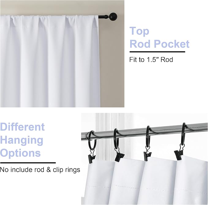 Simplebrand Ava Pure White Curtains - Image 3