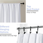 Simplebrand Ava Pure White Curtains 30 Inches Long 2 Panels, Light Filtering - Image 5