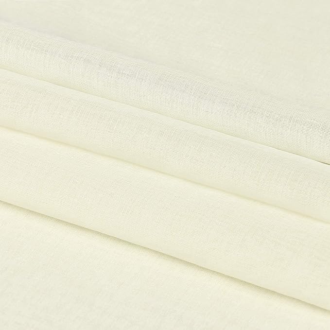 DWCN Ivory Sheer Curtains for Kitchen Windows - Image 6