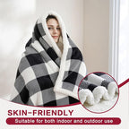 PU MEI Sherpa Fleece Throw Blanket 80" x 90" Reversible Plush Fluffy Large Big - Image 3