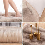 Carvapet Soft Fur Rugs Fake Reindeer Hide Area Rug Fluffy Faux Fur Carpet - Image 3