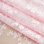 YJ YANJUN Vintage Lace Curtains Pink Boho Floral 80 Inch Curtains - Image 6