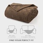 EVERGRACEHOME Modern Checkered Chenille Throw Blanket, Soft Cozy Plaid Knitted - Image 9
