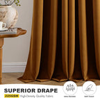 MIULEE Gold Brown Blackout Curtains - Image 5