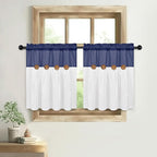 FRAMICS Boho Kitchen Curtains 24 Inch Length, Farmhouse Cotton Linen Tier - Image 8