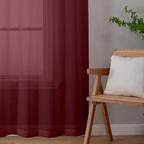 Aiyufeng Burgundy Sheer Curtains - Image 5
