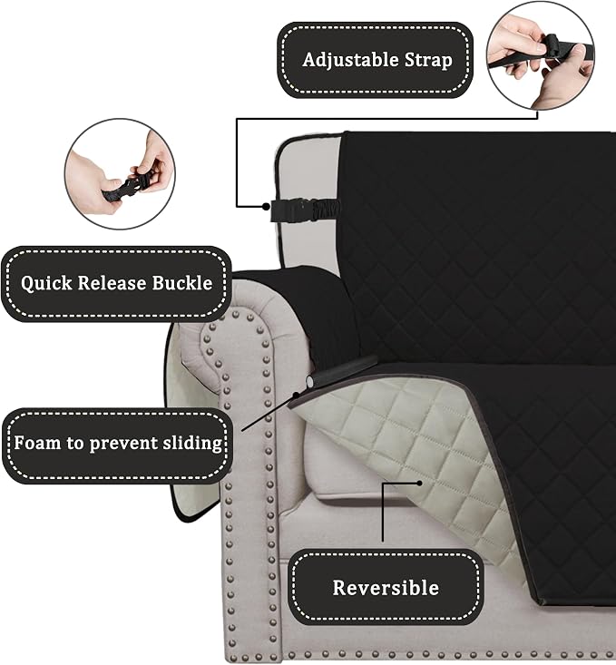 Easy-Going Reversible Chair Cover Washable Sofa Cover - Image 3