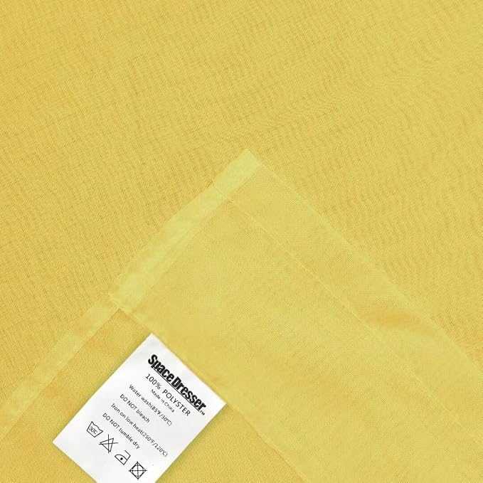 SpaceDresser Sheer Voile Window Treatment Rod Pocket Curtain Panels - Image 6