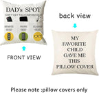 ONFAON Father's Day Throw Pillow Case, Dad's Spot Throw Pillow Covers 18 x 18 - Image 4