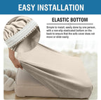 Couch Cover 8-Piece Elastic Velvet Couch Cushion Covers & Chaise Slipcovers - Image 5