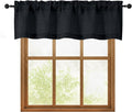 OWENIE Black Valances for Windows 1 Pcs, Light Filtering Textured Farmhouse by OWENIE