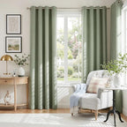 100% Blackout Shield Linen Blackout Curtains - Image 5