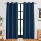 NICETOWN Blackout Curtains for Bedroom, Moroccan Blue, 42 W by 80 L, Thermal by NICETOWN