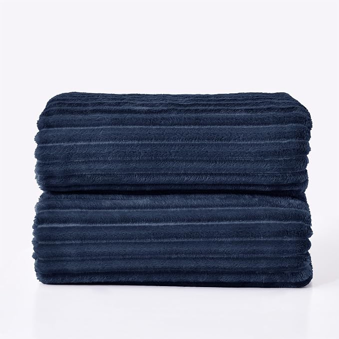 BEDELITE Fleece Throw Blanket for Couch – 3D Ribbed Jacquard Soft and Warm - Image 7