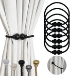 6 Pack Magnetic Curtain Tiebacks Modern Handmade Rope Curtain Tie Backs by HIASTRA