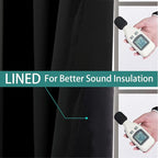 Yakamok 100% Blackout Thermal Insulated Sliding Door Curtains, Noise Reducing - Image 5