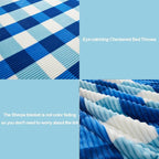PU MEI Sherpa Blanket Twin Plaid Thick Bed Blanket, 60”*80” Super Soft Flannel - Image 3