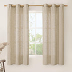LAMIT Sheer Linen Curtains 63 Inches Long by LAMIT