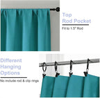 Simplebrand Ava Teal Blackout Curtains - Image 4