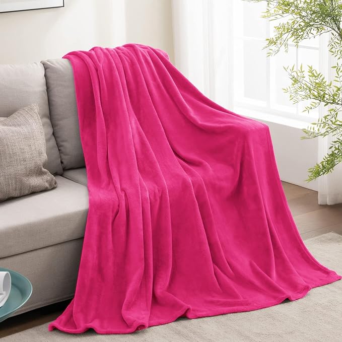 BEDELITE Fleece Blanket Twin Size Hot Pink Valentines Throw Blankets - Image 7