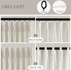 70 Inch Extra Width Pinch Pleated Curtains, Memory Trained Pleated Linen Sheer - Image 3