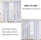 Curtain Tiebacks Ropes, Ivory White - Image 5